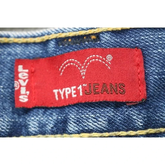 Levi's Type 1 Western Blue Denim Skirt-Size Small-Pockets-Front Slit - Picture 3 of 9